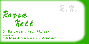 rozsa nell business card